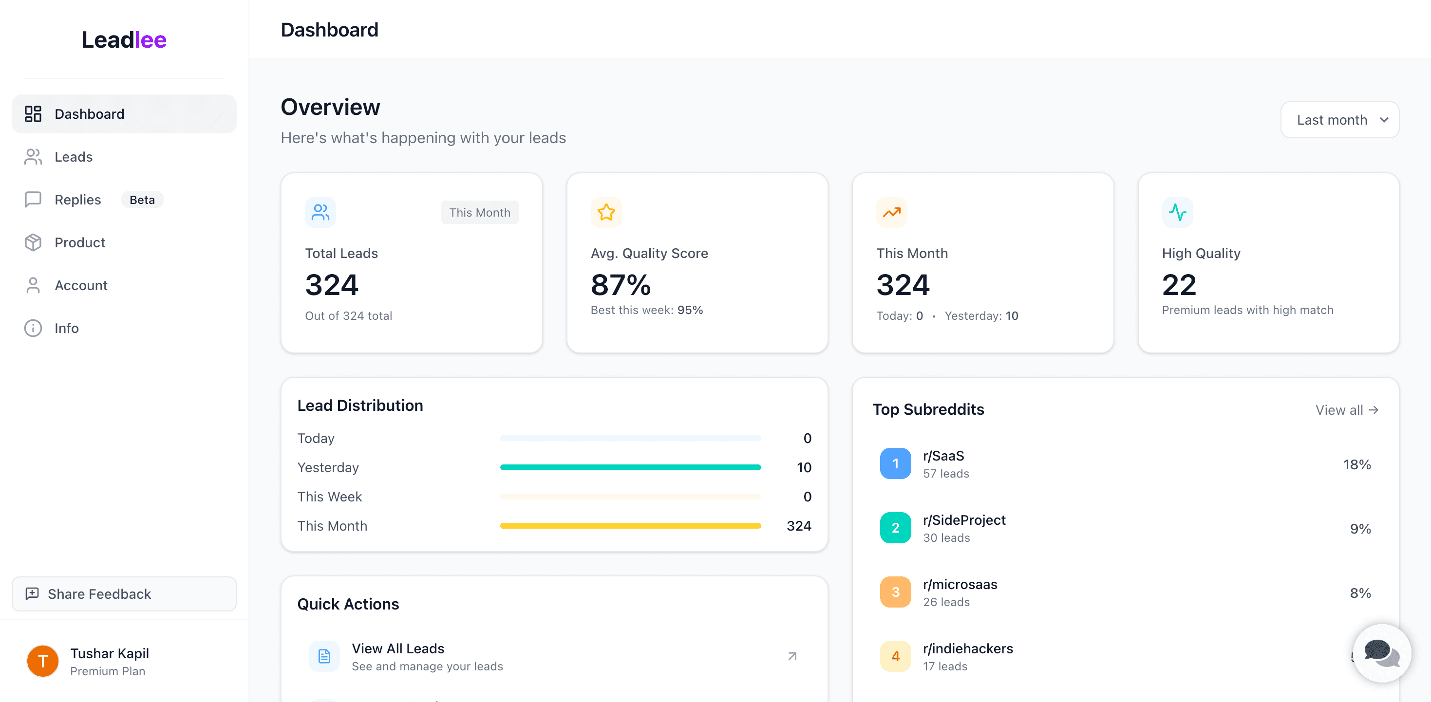 Grevo Dashboard Preview